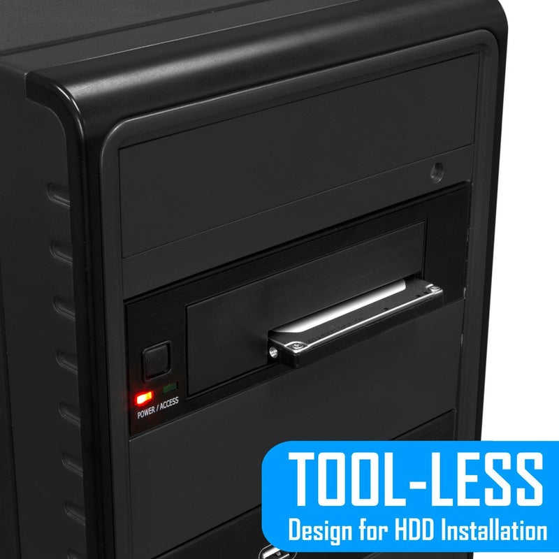 Kingwin Universal Hot Swap Mobile Rack for 2.5â€ or 3.5â€ SSD/HDD, Internal Tray-Less SATA Hard Drive Backplane Enclosure, Support SATA I/II/III - Image 2